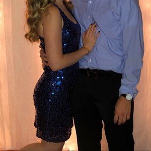 Blue Sequined Dress